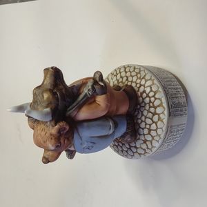 Vintage NY Stock Exchange Wall Street Bull Bear market dual Music Box 1988 Aldon